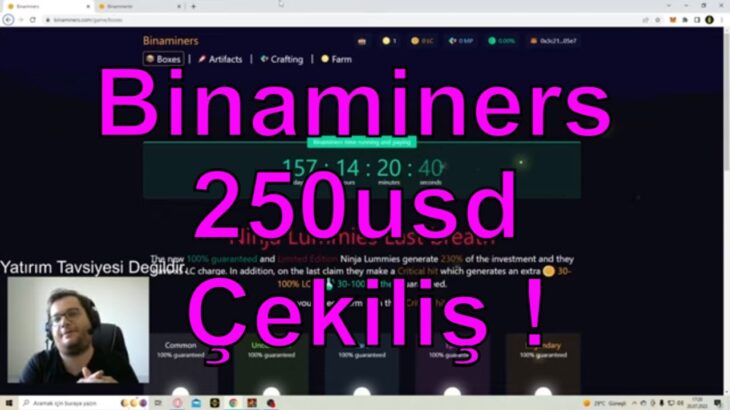 150 Gündür Ödeyen Nft Oyunu Binaminers Tanıtımı !! | 250 Dolar Değerinde Çekiliş Var !!!