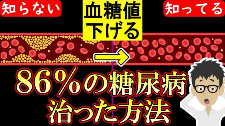 糖尿病患者の86％が治った！アレをするだけで・・・血糖値・HbA1cを下げる方法【高血糖｜食事｜ヘモグロビンa1c｜予防】