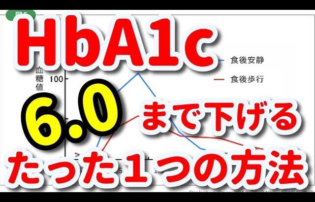 【糖尿病】HbA1cを6.0以下にするたった１つの方法