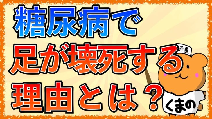 イラストで学ぶ医学！「糖尿病で足が壊死したり感染しやすくなる理由とは？」なぜ易感染性や神経障害が出る？