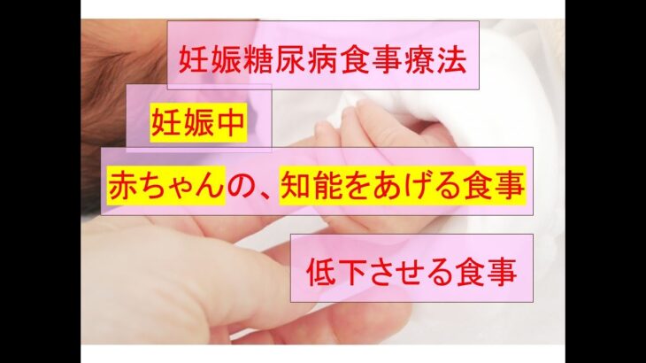 妊娠中、赤ちゃんの知能を上げる食事・低下させる食事 妊娠糖尿病③ @横浜市市中病院