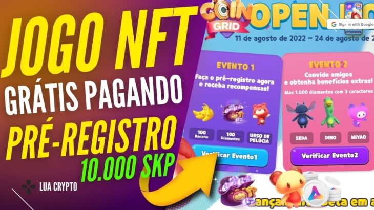 CHEGOU A HORA! NOVO GAME NFT PAGANDO RECOMPENSAS GRATIS NO PRÉ-REGISTRO I COIN GRID I android ios