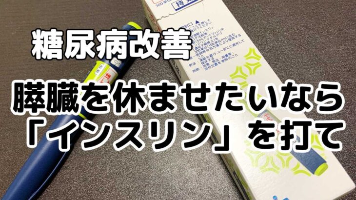 【糖尿病改善】膵臓を休ませたいなら「インスリン」を打て