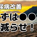 【糖尿病改善】まずは●●を減らせ！