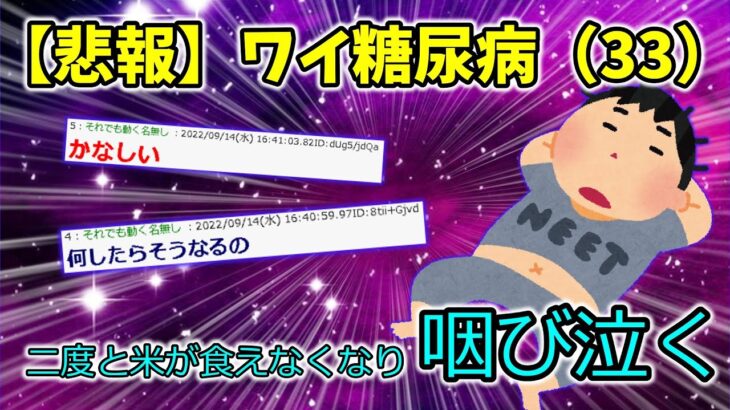 【2chスレ】【悲報】ワイ糖尿病（33）、二度と米が食えなくなり咽び泣く【ゆっくり解説】