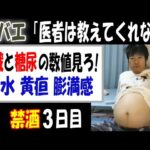 【金バエ】腹水・膨満感・黄疸「肝臓と糖尿の数値見ろ! 医者は教えてくれない」禁酒3日目