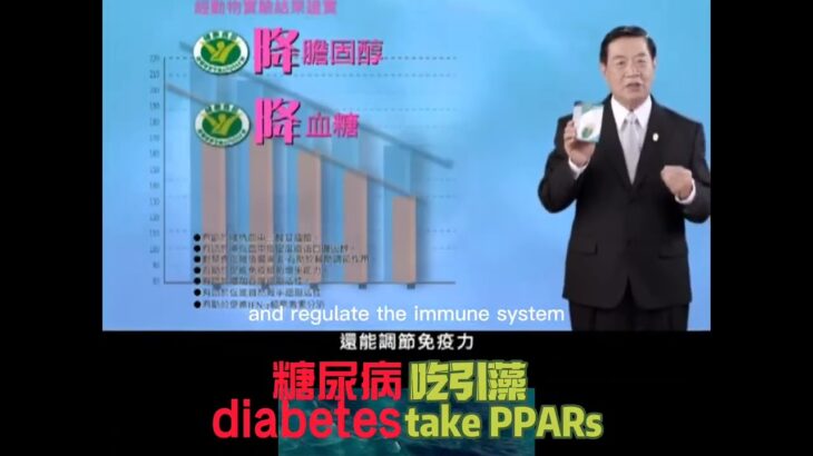 Diabetes? Take PPARs 糖尿病吃引藻有效! Lower Cholesterol Triglyceride Blood Sugar & Regulate Immune System