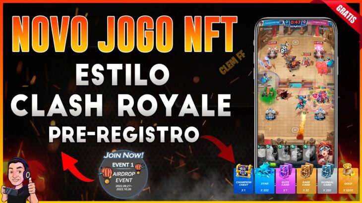 NOVO JOGO NFT GRÁTIS MOBILE – ESTILO CLASH ROYALE – AIRDROP E PRÉ-REGISTRO – CHAMPION STRICK