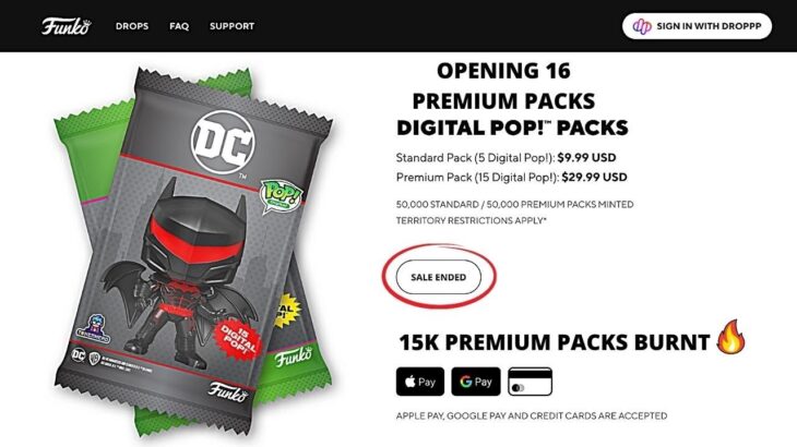 OPENING 16 PREMIUM PACKS OF SERIES 2 DC X FUNKO DIGITAL NFT  (NEVER SOLD OUT) 15K PACKS BURNT