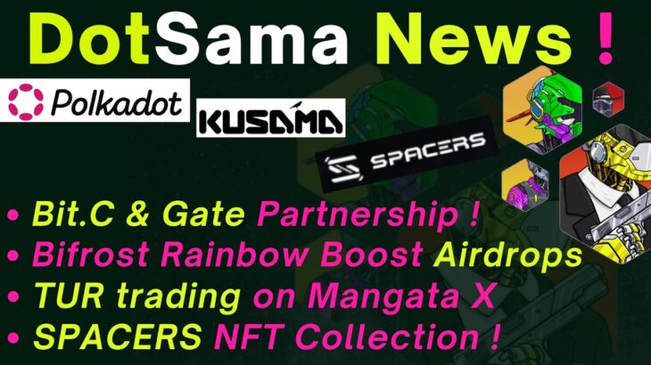 Polkadot News: Bitcountry partners Gate | Bifrost | TUR Trading | Spacers NFT Collection !