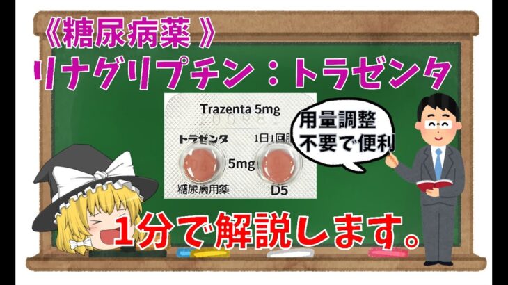 【薬学解説】糖尿病薬：リナグリプチン（トラゼンタ）