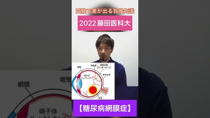 藤田医科大「糖尿病網膜症] 2022年 医学部 diabetic retinopathy #shorts