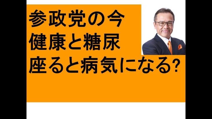 参政党　50歳からの健康　糖尿病で失明？　座ると病気に！？