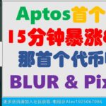 APTOS链上首个NFT项目15分钟暴涨85倍，首个代币项目今晚开盘；BLUR项目、Pixels像素链游如何撸空投？#crypto #btc #eth #aptos #blur