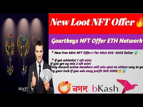 New Loot NFT Offer।। Goartkeys NFT Offer ETH Network 😱 New Free Mint NFT Offer।। Per Mint 50$ -500$