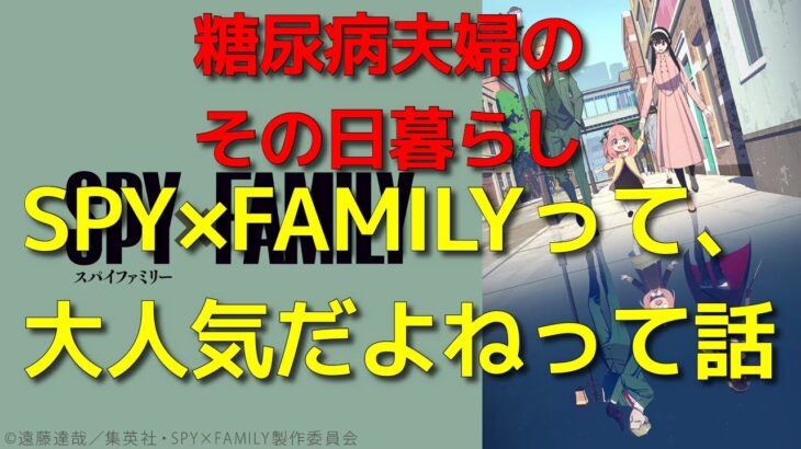 糖尿病夫婦のその日暮らし　SPY×FAMILYって、大人気だよねって話