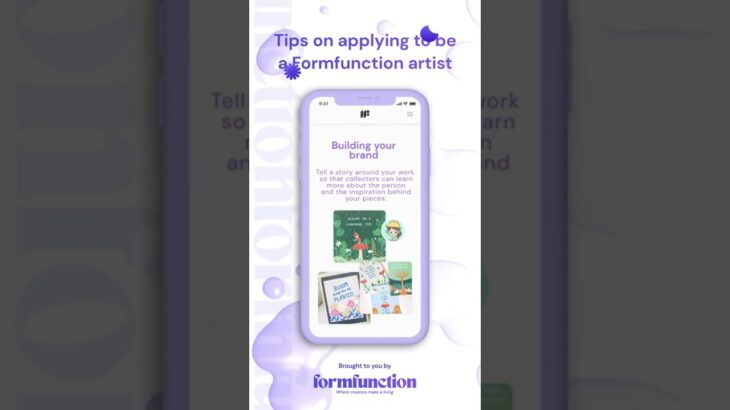 Tips on applying to be an NFT artist  🎨 | Formfunction #Shorts