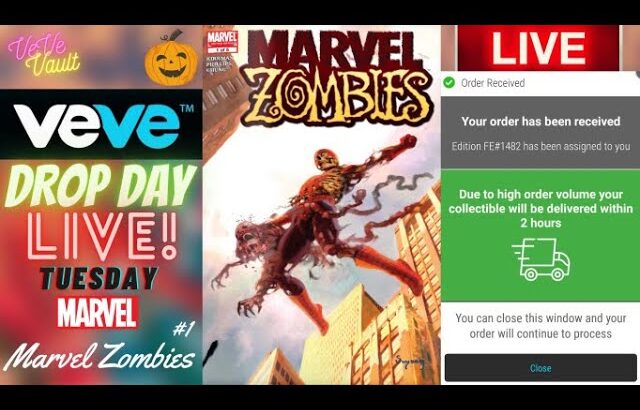 VeVe Drop Day LIVE – Marvel Zombies #1 Marvel Comics NFT Drop! plus DC Comics Dropping on Palm