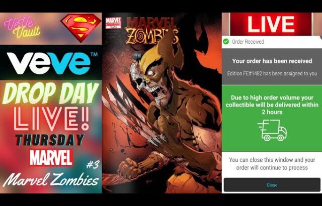 VeVe Drop Day LIVE – Marvel Zombies #3 Marvel Comic NFT Drop! + Superman #1 DC Comics NFT Drop LIVE