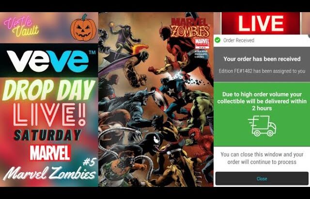 VeVe Drop Day LIVE – Marvel Zombies #5 Marvel Comics Blindbox NFT Drop! Happy Halloween!!