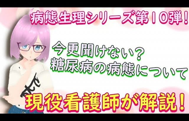 【看護師/Vtuber】病態生理シリーズ第10弾！糖尿病について【解説】