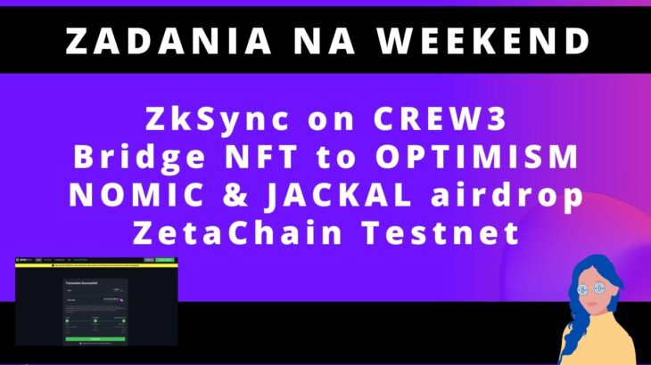 ZkSync na CREW, Optimism na Layer3, ZetaChain Testnet & claim NFT