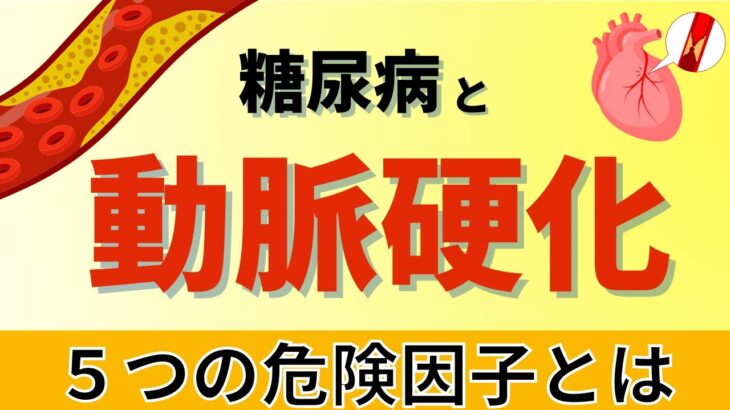 糖尿病でおこりやすい動脈硬化に関連する病気とは？進展を予防するために管理が必要な５つの危険因子を知り、命に直結する糖尿病大血管症を回避しましょう！