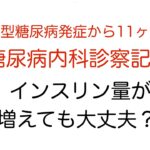 【1型糖尿病】発症から11ヶ月目糖内科受診記録　インスリン量が増えても大丈夫？