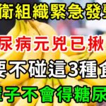 重大消息！世衛組織緊急發聲：糖尿病元兇已揪出！只要不碰這3種食物，一輩子不得糖尿病！家裡有老人的一定要知道【養生驛站】