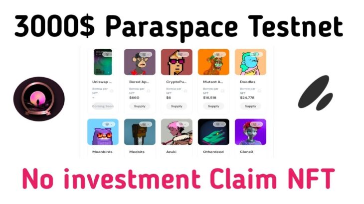 3000$ Paraspace Testnet Registration Claim 3 NFT Badge On Galxe