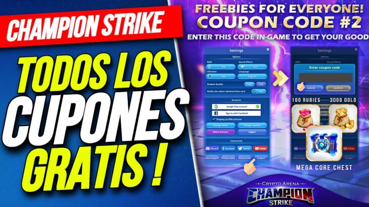 CUPONES Champion Strike Crypto Arena ! CODIGOS para MEJORAR TUS CARTAS ! Juego NFT P2E SIN INVERSION