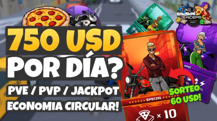 HASTA 750 USD DIARIOS con RADIKAL RIDERS 🔥 | JUEGO NFT como CRYPTOMINES de POLYGON | SORTEO 60 USD!