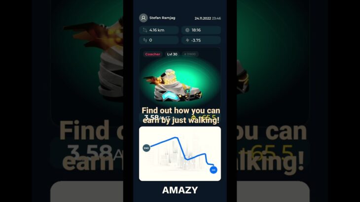 Learn how you can #movetoearn with #amazy and their #nft #crypto #metaverse #health #fitness #walk