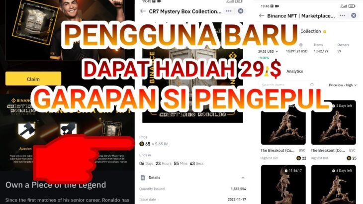 Pengguna Baru Binance Dapat NFT CR7 Harga $ 29