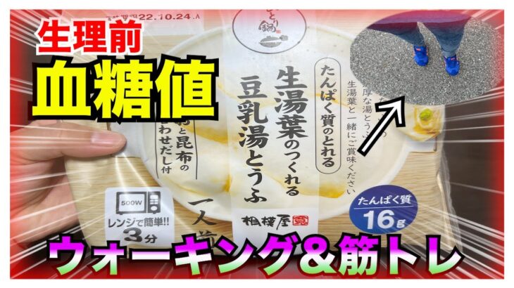 【糖尿病 Type1食事】生理前だけど今度はウォーキング&筋トレで血糖値を下げたい！今回食べるのは相模屋の生湯葉が作れる豆乳湯豆腐♪気になる血糖値推移は…