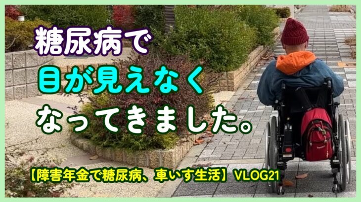 目が見えなくなってきました。糖尿病が原因していると思います。【障害年金で糖尿病、車いす生活】VLOG21