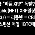 결국 리플.XRP 폭발한다.Mintable(NFT)이제XRP원장지원.저스틴선 매일 1BTC매입.