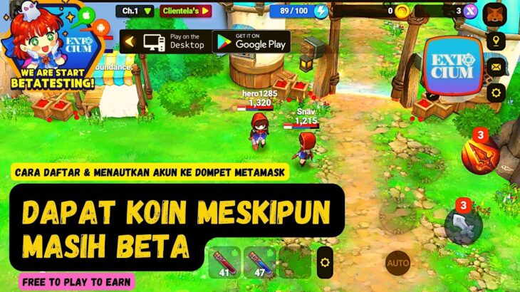 GAME NFT GRATIS DAPAT CUAN TERBARU EXTOCIUM – BISA DAPAT KOIN MESKIPUN MASIH BETA