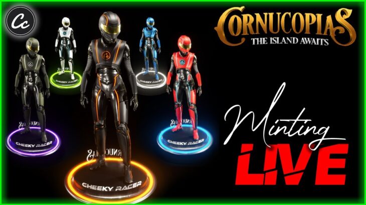 MINTING NFTs LIVE  Cardano ADA game Cornucopias Racer NFT goes LIVE. Are you Game ready?