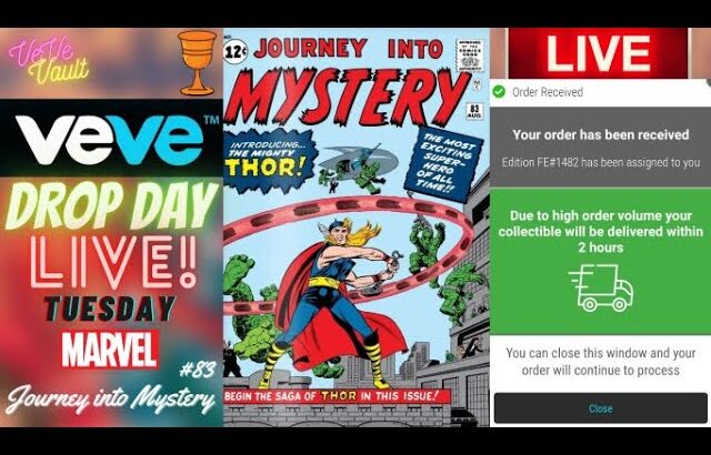 VeVe Drop Day LIVE – Journey into Mystery #83 Marvel Comics Blindbox NFT Drop! Thor FA Grail Comic