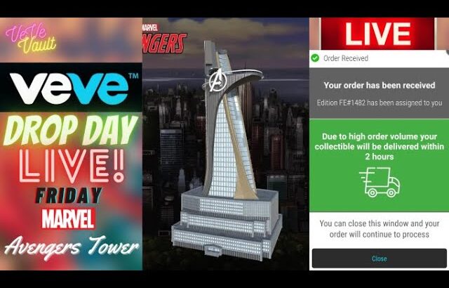 VeVe Drop Day LIVE – The Avengers Tower Marvel NFT Drop – Stark Tower NFT – Good Luck!