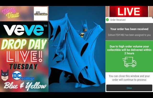 VeVe Drop Day LIVE – Todd McFarlane Batman: Blue & Yellow Variant NFT Drop! w/ MyCollectables!