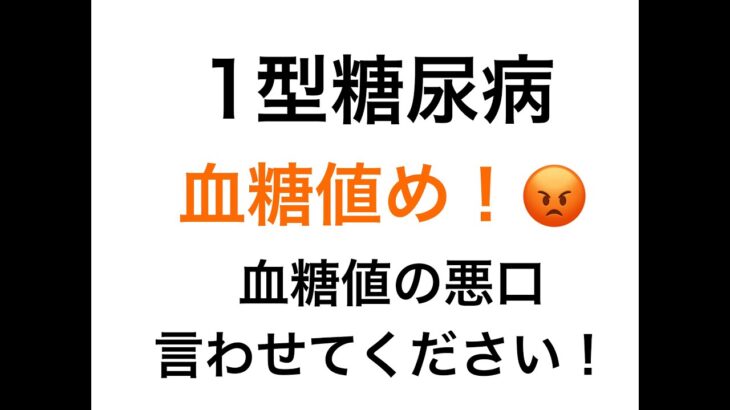 【1型糖尿病】血糖値の悪口言わせてください！