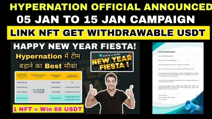 🎁HYPERNATION NEW YEAR CAMPAIGN🎁 || LINK NFT AND GET WITHDRAWABLE HND @MANUCHHINA