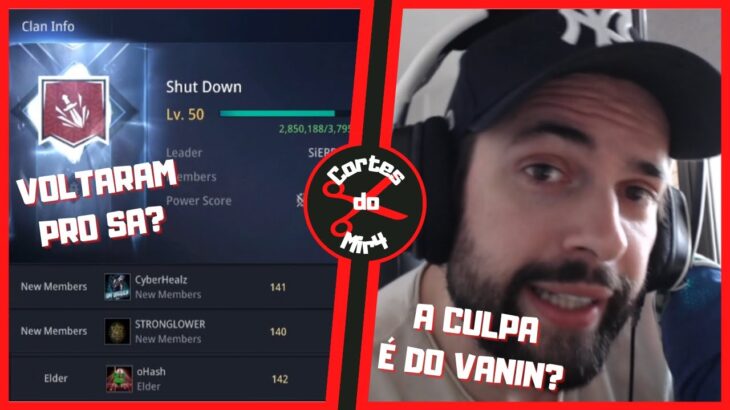 SHUTDOWN DE VOLTA AO SA NFT? NÃO TANKARAM O NA?? A CULPA É DO VANIN??? | MIR4