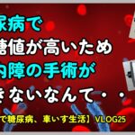 糖尿病で血糖値が高いため、白内障の手術ができません。【障害年金で糖尿病・車椅子生活】VLOG25