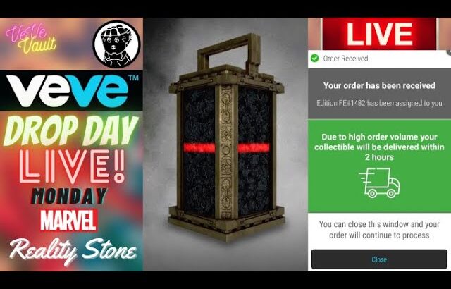 VeVe Drop Day LIVE – Marvel AETHER Reality Stone Infinity Stone NFT Drop! 5th Infinity Stone of 6