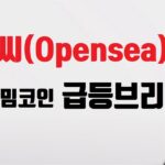 비트코인 리플 이더리움 오픈씨 opensea 작업으로인한 NFT 장세 설명 _ + 밈코인 동반