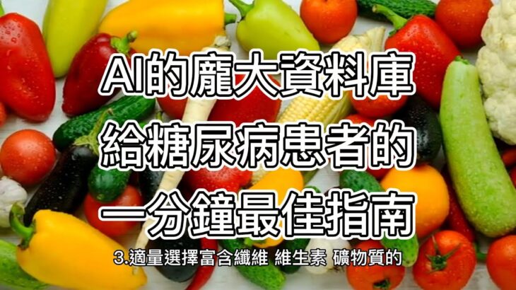 AI的龐大資料庫 給糖尿病患者的一分鐘最完整終身指南!