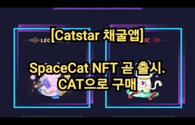 [Catstar 채굴앱] SpaceCat NFT 곧 출시. CAT으로 구매